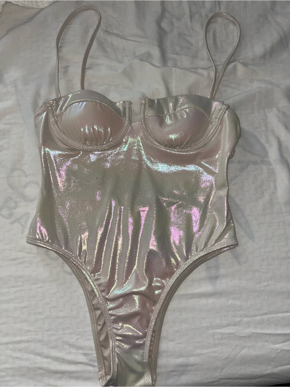 No Boundaries Iridescent Pink One Piece Swimsuit